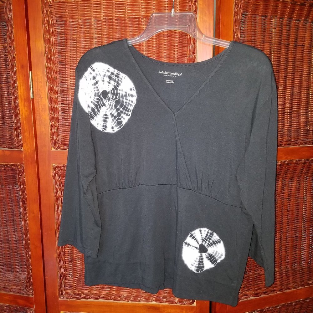 Soft‎ Surroundings Tie Dye Top Petite Large Made in USA